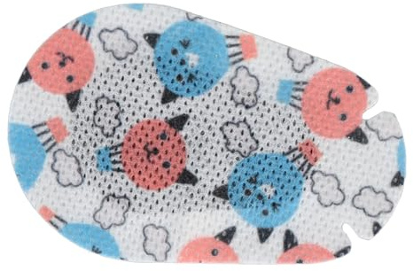 Fafeims 40st Hudvänliga Självhäftande ögonlappar för Effektiv Amblyopi-träning, för Barn och Vuxna Ovävt Tyg (Panda ballongmönster)