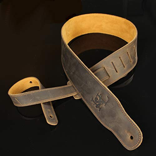Iconic Leathers Gitarrengurt IL-17DBrn, Leder, gepolstert, klassisch, Braun, Braun, 43 - 54