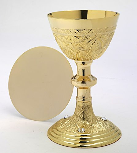 Cáliz con patena dorado H 22 cm