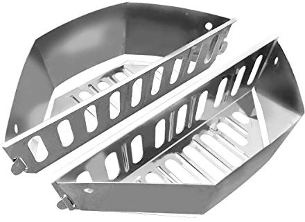 Stainless Steel Charcoal Basket- BBQ Grilling Accessories for Grills and 22” Kettles- Heavy Duty Char-Basket for Briquette, Wood Chips- Charcoal Grill Accessories (Set of 2)