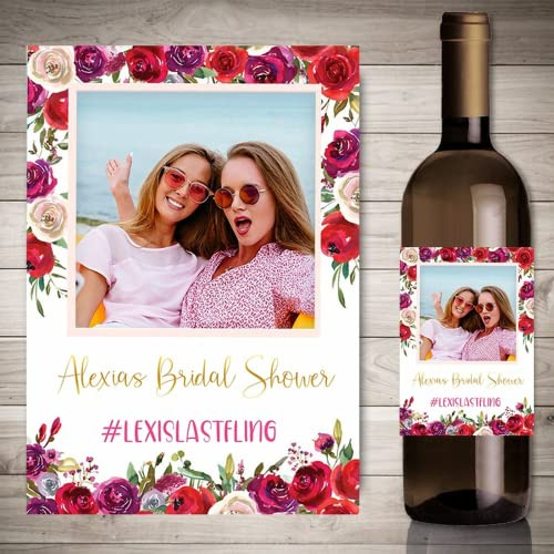20 Stück personalisierte personalisierte Etiketten für Geburtstag, Taufe, Jahrestag, Hochzeit, Weinflaschenetiketten, selbstklebende Dekoration, Babyparty