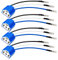 4 Stück Keramik H4 Sockel, VooGenzek H4 9003 HB2-Kabelbaum, H4 auf 3 Pin Adapter Scheinwerferstecker, für Scheinwerfer oder Nebelscheinwerfer, Blau