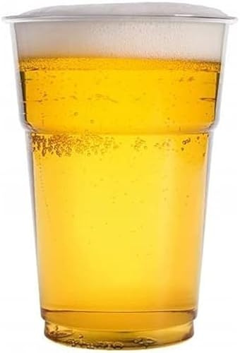 rg-vertrieb Bierbecher Partybecher Trinkbecher Mehrweg 0,5L Ausschankbecher 500ml Plastikbecher klar (500 Stück)