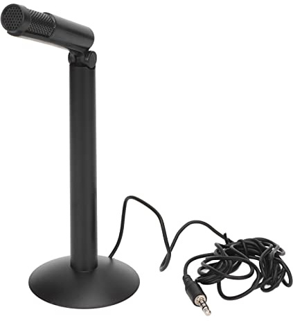 3,5-mm-Desktop-Computermikrofon, Tragbares Tischmikrofon für Computer-Desktop und Laptop, 120° Omnidirektionales Kondensatormikrofon, Plug-and-Play-PC-Mikrofon