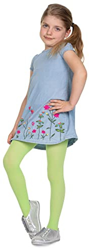 looksy Collants En Microfibre Pour Filles Doux Et Extensibles Collants Durables Pour Uniforme Scolaire Vert Herbe (Erba) 11-12 Ans