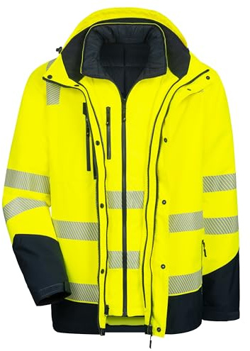 Nitras Warnschutz Winterjacke 6-in-1 Motion Tex Plus, gelb/marine