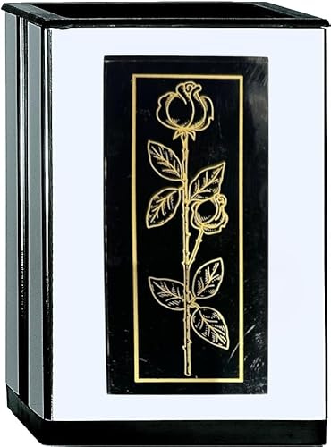Florero bucaro Adhesivo de Acero Inoxidable con metalcrilato Flores, Apto para lápidas