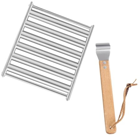 Happyyami Edelstahl Wurst Grillroller Mit Griff Tragbarer Bbq Camping Spießhalter Outdoor Grillzubehör Für Gleichmäßiges Garen Von Würstchen Und Mais
