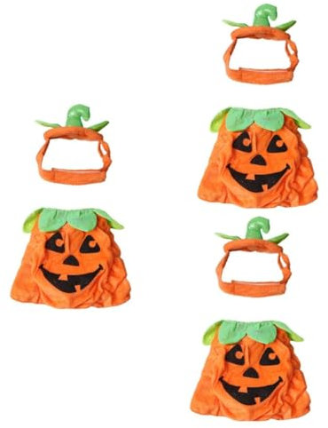 Beavorty 3-teiliges Katzen-kürbis-kostüm-Outfit-Stirnband Aus Weichem Polyestermaterial Für Halloween-Partys