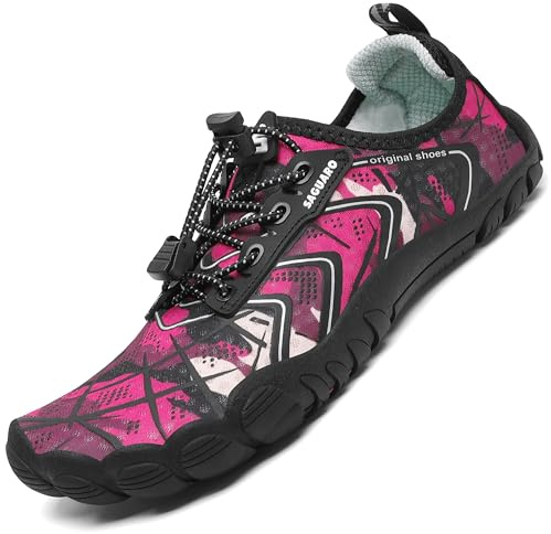 SAGUARO Scarpe da Scoglio Uomo Donna Scarpette da Mare Surf Piscina Antiscivolo Rosso Anguria Gr.40