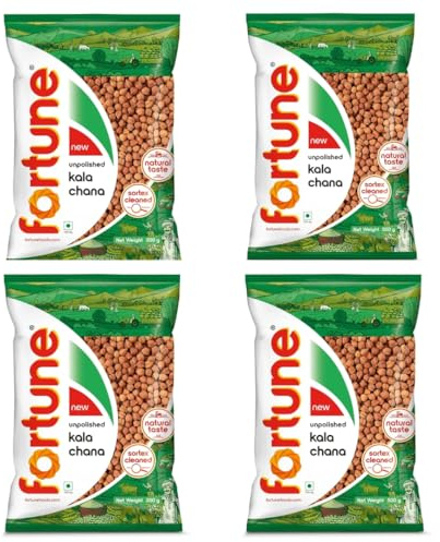 Generic Fortune Linsen (4 x 500g) - Hochwertiges Linsen-Bündel (Brown Chickpea/Kala Chana)