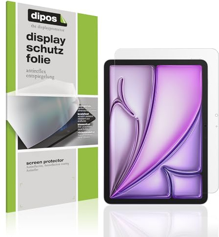 dipos 2x Protector de Pantalla mate para Apple iPad Air M2 11 Zoll | Antirreflejos, anti-reflectante, ajuste perfecto, antiarañazos, sin burbujas, compatible con huellas dactilares, autoadhesivo