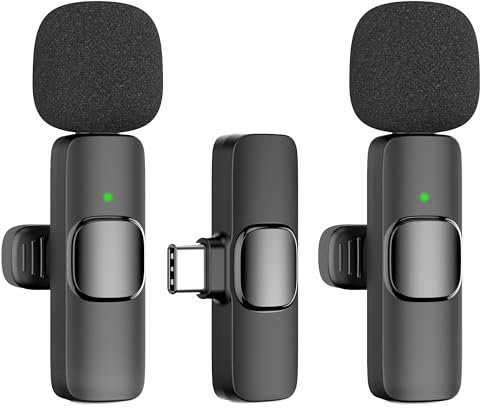 oraolo Microfono Wireless per Android, Type C Microfono Lavalier Wireless con Cancellazione del Rumore e Qualità del Suono Cristallina per Registrazione Video, Vlogging, TikTok, YouTube