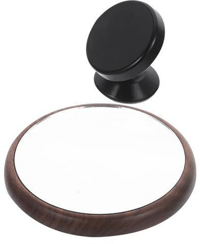 HOLIDYOYO Specchio per Caffè Espresso in Legno Rotante Base Magnetica per Osservare la Portata 135