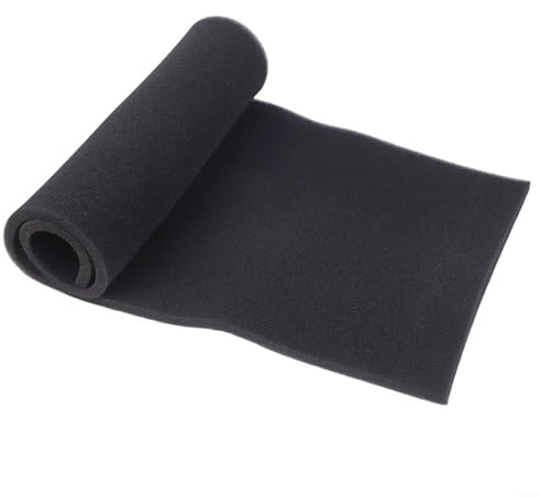 Aktivkohle-Filtermatte, zuschneidbar, Ersatzblatt für RV-Luftreiniger, Dunstabzugshaube, Ofenlüftungssystem, schwarz, 100 x 40 x 0,6 cm