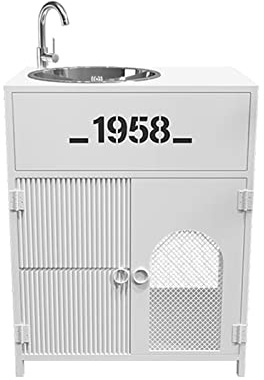 Lavandino Industriale, mobiletto da Bagno in Stile Loft in Ferro battuto, lavabo retrò e mobiletto per Bar, KTV, cybercafé (G) (G)