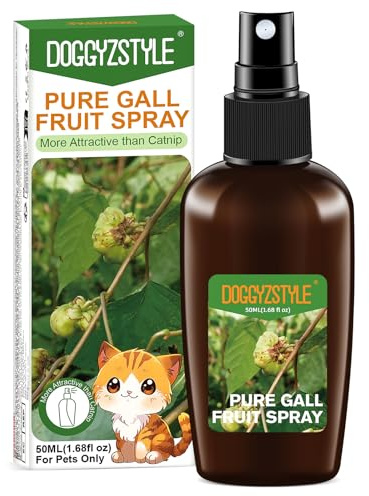 DOGGYZSTYLE Katzenminze Spray mit Silvervine Fruit,Ansprechender als Katzenminze Spray,Cat Scratch Spray für das Training im Freien,Passend für alle Katzen,50ml(es-01)