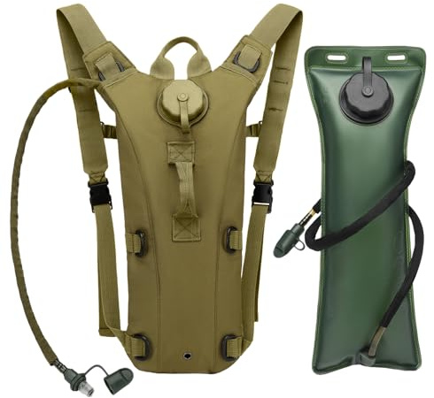 Flintronic Zaino Tattico Idratante con Sacca Idrica da 3L, Zaino Idratante Leggero e Portatile per Ciclismo, Corsa, Escursionismo e Altri Sport