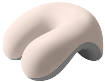 AlluraPet Coussin de sieste de bureau avec soutien du cou en mousse à mémoire de forme, coussin de chaise de bureau pour adultes et étudiants, design ergonomique antidérapant, 27 x 26 x 15 cm, blanc