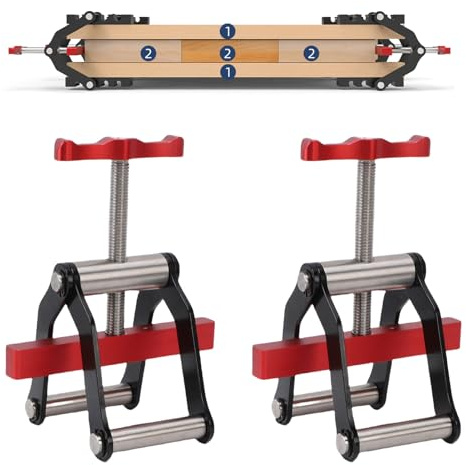 Asixxsix Abrazadera de presión de 4 vías para carpinteros, abrazadera angular multifuncional ajustable de aleación de aluminio para paneles para sujetar paneles, puertas de armarios