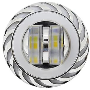 Fiakaon Phare de Moto Phare LED pour Voiture et Moto, 8000 LM, projecteur, Faisceau Haut/Bas, Stroboscope, Feux de Circulation diurnes, Double Halo Kit de phares(Big Blue)