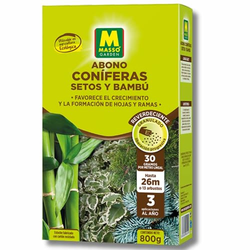 Abono Coníferas, Setos y Bambú ECO 800 GR MUY EFICAZ | Fertilizante Orgánico NPK 6-4-4 con Efecto Reverdescente | Fortalece Tejidos y Potencia el Crecimiento Sostenido | Ecológico | Nexum Market