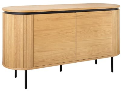 Modernes Sideboard ATELIER - 120cm - natur schwarz - Eiche Metall Kommode