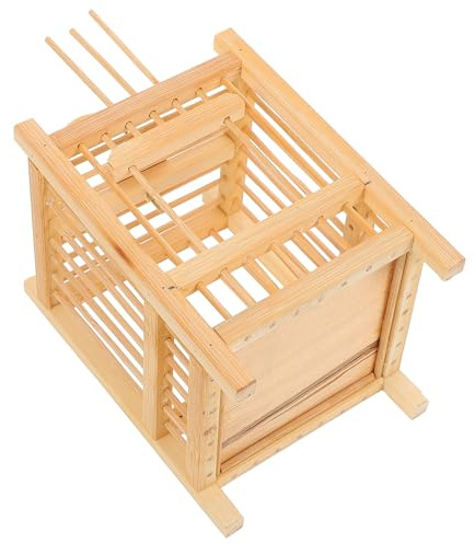 Hemobllo Gabbia per Cavallette e Piccoli Animali Domestici in bambù, Mini Cestino Portatile Supporto, Design Compatto per Ragazzo Ragazza e Appassionati di Insetti, Habitat Riutilizzabile