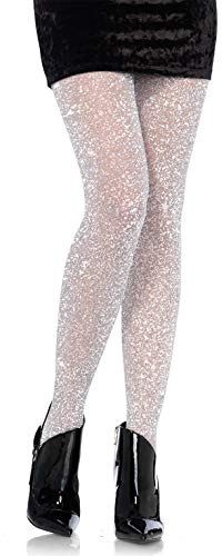 LEG AVENUE 7130 - Lurex-Strumpfhose, Einheitsgröße, Silber