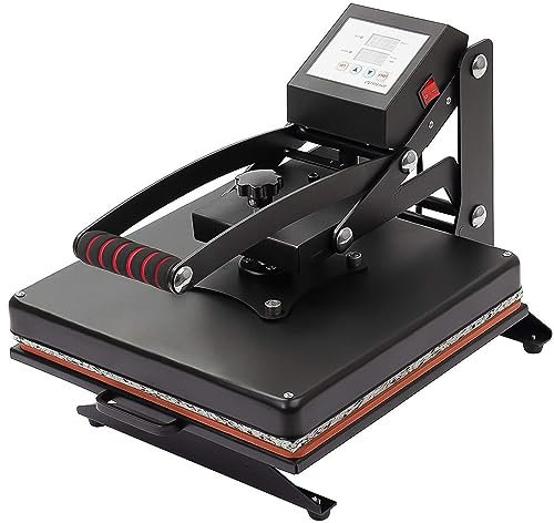 Display4top Digital Heat Press T Shirt Heat Press Transfer Sublimation Machine, use for Industrial, Professional and Home (38cm x 38cm)