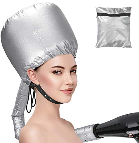 Gorro tipo casco para secar el pelo, Welltop gorro de secado suave, vaporizador de pelo ajustable sin manos, utilizado para secar, peinar, rizar y acondicionar profundamente