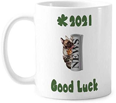 Rollo periódico Pet Group Art Deco regalo moda buena suerte 2021 taza cerámica café taza de porcelana taza vajilla