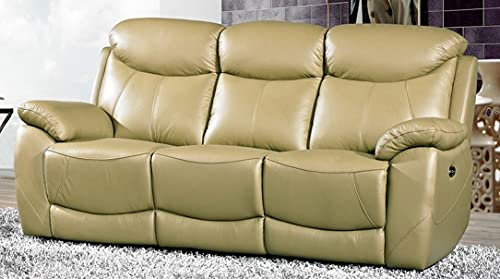 Mapo Möbel Ledersofa Kinosofa Relaxcouch Fernsehsofa 3367-3-ockergelb