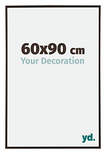 Your Decoration - Cornice 60x90 cm - Antracita - Cornice Decorativa Parete in Plastica con Vetro in acryl - Antiriflesso - 60x90 Cornice - Evry