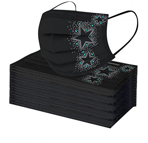 MEIYOUMK 50 Stück Mundschutz Erwachsene, Blumenmotiv Mund Nasenschutz MNS Halstuch Mund und Nasenschutz, Multifunktionstuch Atmungsaktiv Bandana, 3-lagig MNS Face Halstuch Schals für Damen und Herren