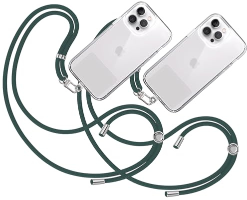 TBOC 2X Cordino Catenella Laccio Strap Porta Cover [Verde Scuro] Telefono Cellulare da Collo - Tracolla Catenina Cordini da Phone Cellulari Telefoni Accessori Universale Laccetti Donna Uomo