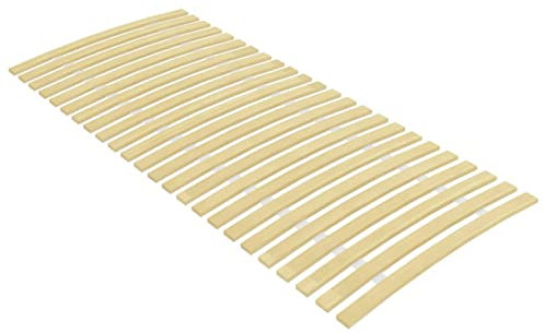 Tidyard Ribbotten med 24 lameller, sänggaller, rullgaller, träribbor, rost, 90 x 200 cm