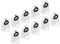 QUARKZMAN 2A T8 G13-F266 Tube Douille x 8PCS Non Shunté Simple Tête Fluorescent Lampe Support G13 Base pour LED Fluorescent Tube Rechanges, [Blanc]