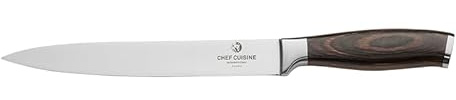CHEF CUISINE Fleischmesser, Pakka Braun, Rostfreier Klingenstahl, Geschmiedet, Handgeschliffen & poliert, Fugenlose Verbindung, Ergonomischer Griff