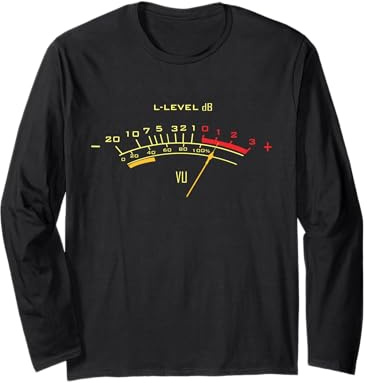 VU Meter T-shirt ingénieur du son, T-shirt analogique Manche Longue
