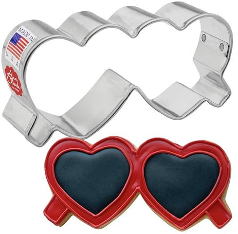 Ann Clark - Cortador de galletas con forma de corazón para gafas de sol, 9,7 cm, fabricado en Estados Unidos