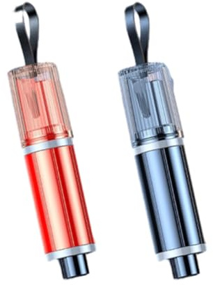 Viojrlly 2 Pcs Brise Vitre Coupe Ceinture, Outil de Sécurité pour Voiture, 2 en 1 Marteau de Sécurité, Brise Vitre et Coupe Ceinture de Sécurité avec Socle (Rouge et Noir)