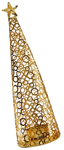 GRIRIW Eisen Teelichthalter Fünfzackiger Stern Weihnachtskerzenständer Tischdekoration Kaminsims Ornament