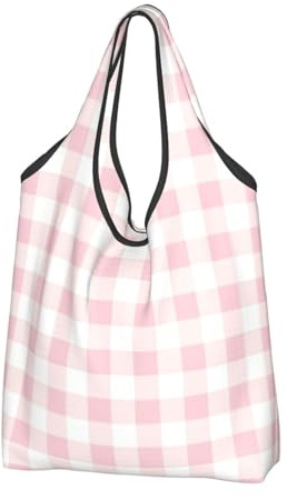 Buewutiry - Borse da donna grandi e leggere, riutilizzabili (2 pezzi), colore: rosa