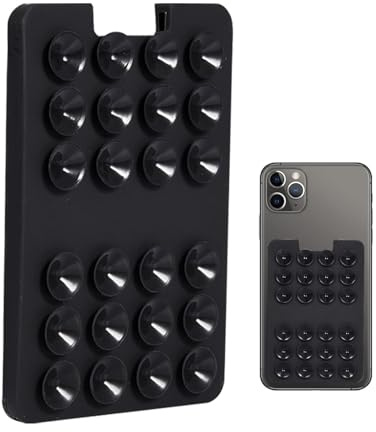 Telefonfäste sugkopp plånbok - silikon telefonhållare, självhäftande