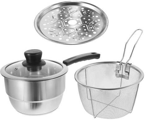 PAMINGONO Vaporera Inoxidable Olla Para Freír Cesta Para Cocinar Al Vapor Utensilios De Cocina
