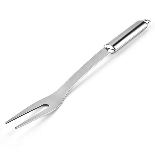 BBQ Fork Meat Carving Roast Joint Grill Cooking Cutter Silver Kitchenware Long (1Pc)