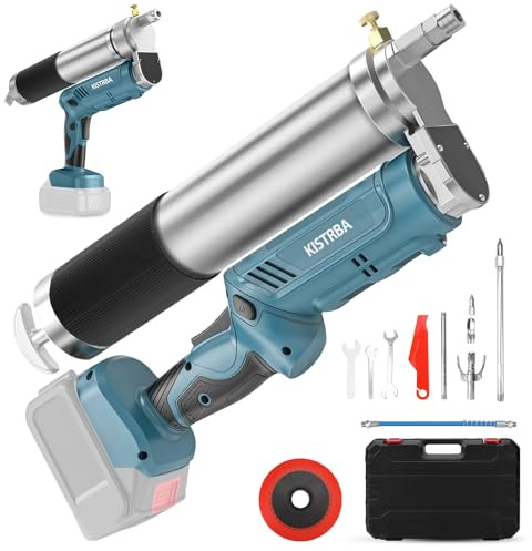 Kistrba Akku Fettpresse für Makita 18V Batterie (Ohne Akku), 2-in-1 Pistolengriff & Gerader Griff Elektrische Fettpresse, 12000 PSI, 150g/min, 30cm Hochdruckschlauch, für Mechanische Ausrüstung Ölen