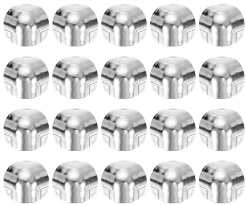 sourcing map 20 Pcs Decorative Box Corner Cover, 26mm Metal Edge Guard, Furniture Corner Edges Protector, Silver