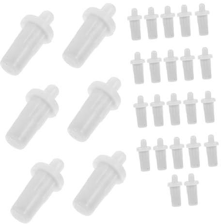 STOBOK 28 Stück Reparaturstift Für Schranktüren Weiß Mit Teleskop Federdämpfer Möbelbeschläge Türdämpfer Für Küchenmöbel Reparatur